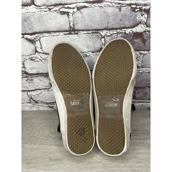 Kate Spade Saturday PF-Flyers Black Leather Low Top Sneakers Women Sz 8M US/39EU - Picture 6 of 16